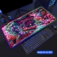 Eco-friendly Monster Glowing RGB LED Mouse Pad 4mm Thickness for Gaming Keyboard USB Anti-slip Rubber Base Desk Mat